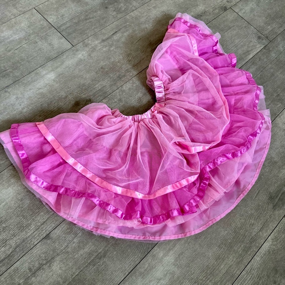Disney Store Girls sz 8 Vibrant TuTu Skirt With Silk Ribbon Trimming EUC